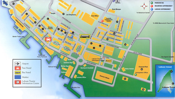Labuan Town Tourist map