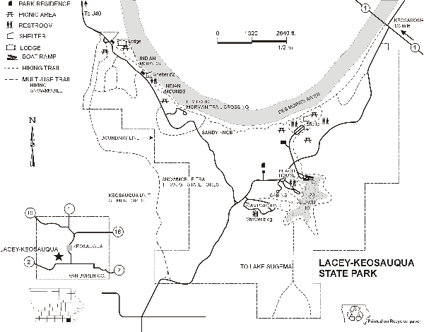 Lacey-Keosauqua State Park Map