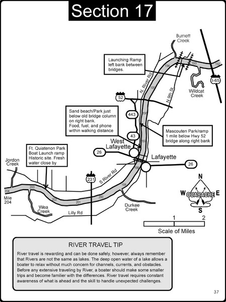 Lafayette, IN/West Lafayette, IN Wabash River Map