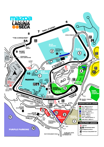 Laguna Seca Raceway Map