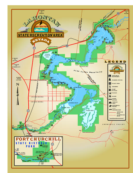 Lahontan State Recreation Area Map