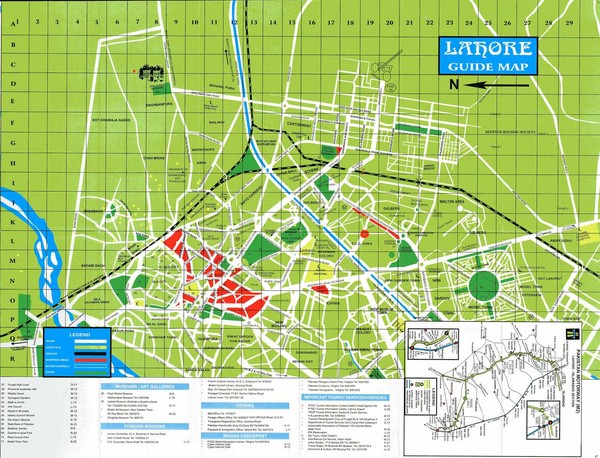 Lahore Guide Map