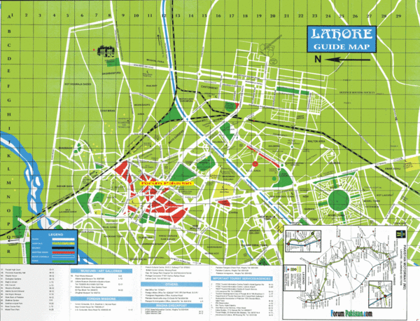 Lahore Tourist Map