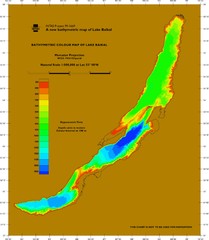Lake Biakal Water Depth Map Lake Biakal Water Depth Map