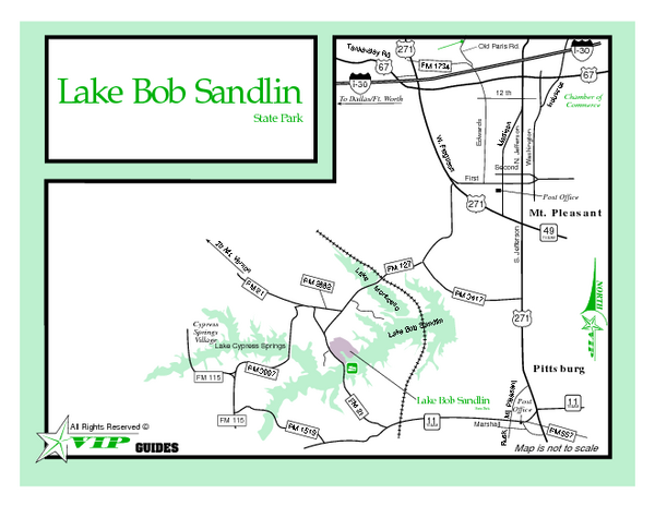 Lake Bob Sandlin, Texas State Park Map