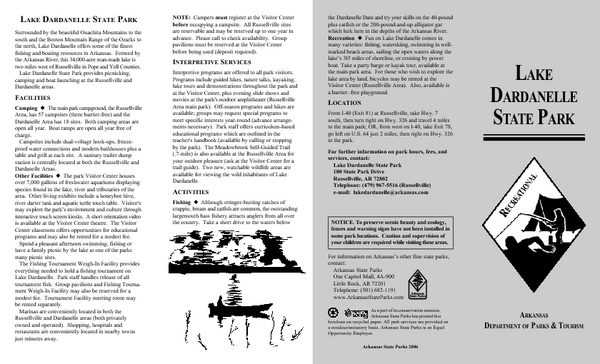 Lake Dardanelle State Park Map