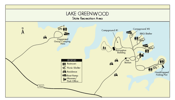 Lake Greenwood Sc Map Lake Greenwood State Park Map - Lake Greenwood State Park Sc Usa • Mappery