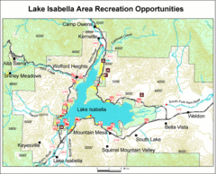Lake Isabella Area Recreation Opportunities Map Lake Isabella Area Recreation Opportunities Map