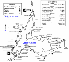 Lake Isabella Map and Statistics