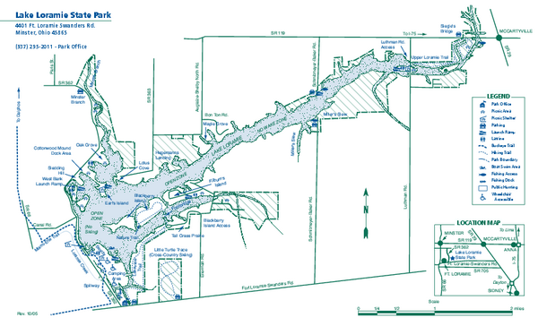 Lake Loramie State Park map