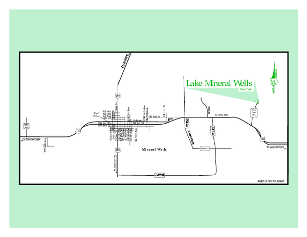 Lake Mineral Wells, Texas State Park Map