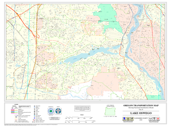 Lake Oswego Oregon Road Map