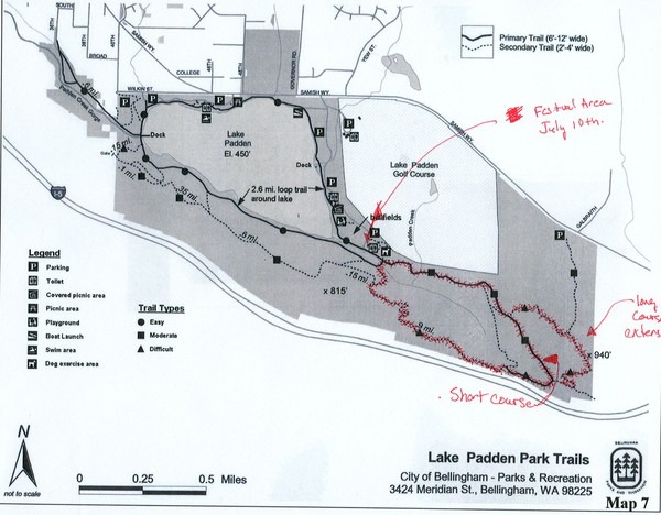 Lake Padden Park Trails Map