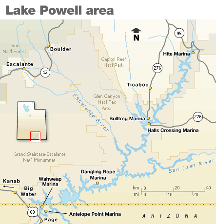 Lake Powell Area Map