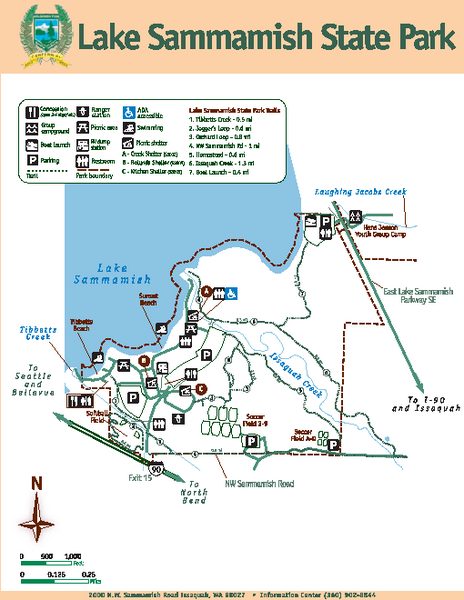 Lake Sammamish State Park Map