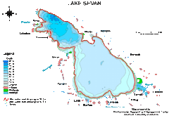Lake Sevan water  levels Map