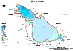 Lake Sevan water levels Map Lake Sevan water levels Map
