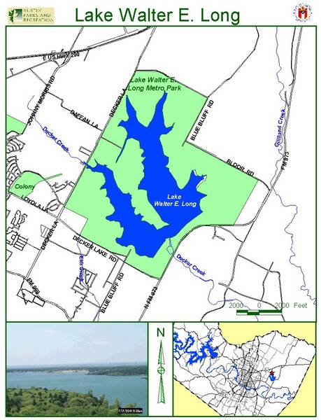 Lake Walter E. Long Map