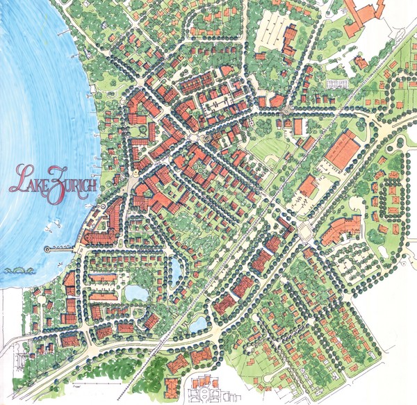 Lake Zurich, Illinois Tourist Map