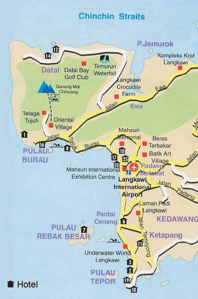 Langkawi Tourist Map
