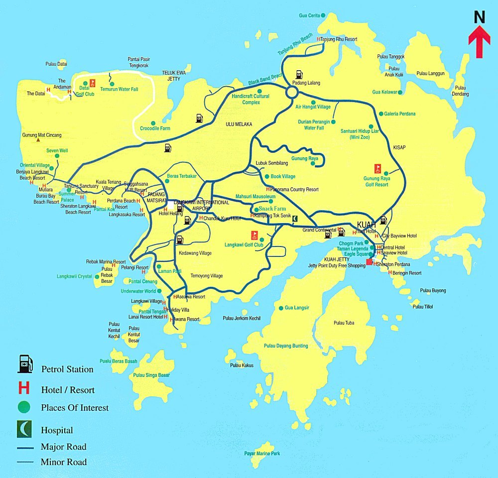 Langkawi Tourist Map - Langkawi • mappery