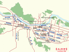 Lanzhou City Tourist Map