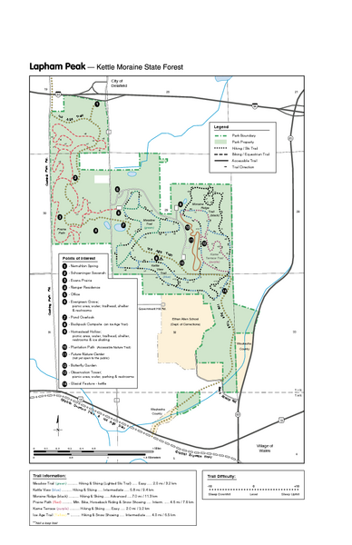 Lapham Peak Map - Lapham Peak WI USA • mappery