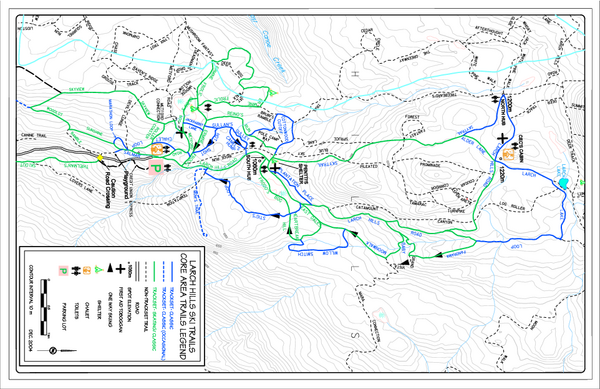 Larch Hills Nordics Core Ski Trail Map