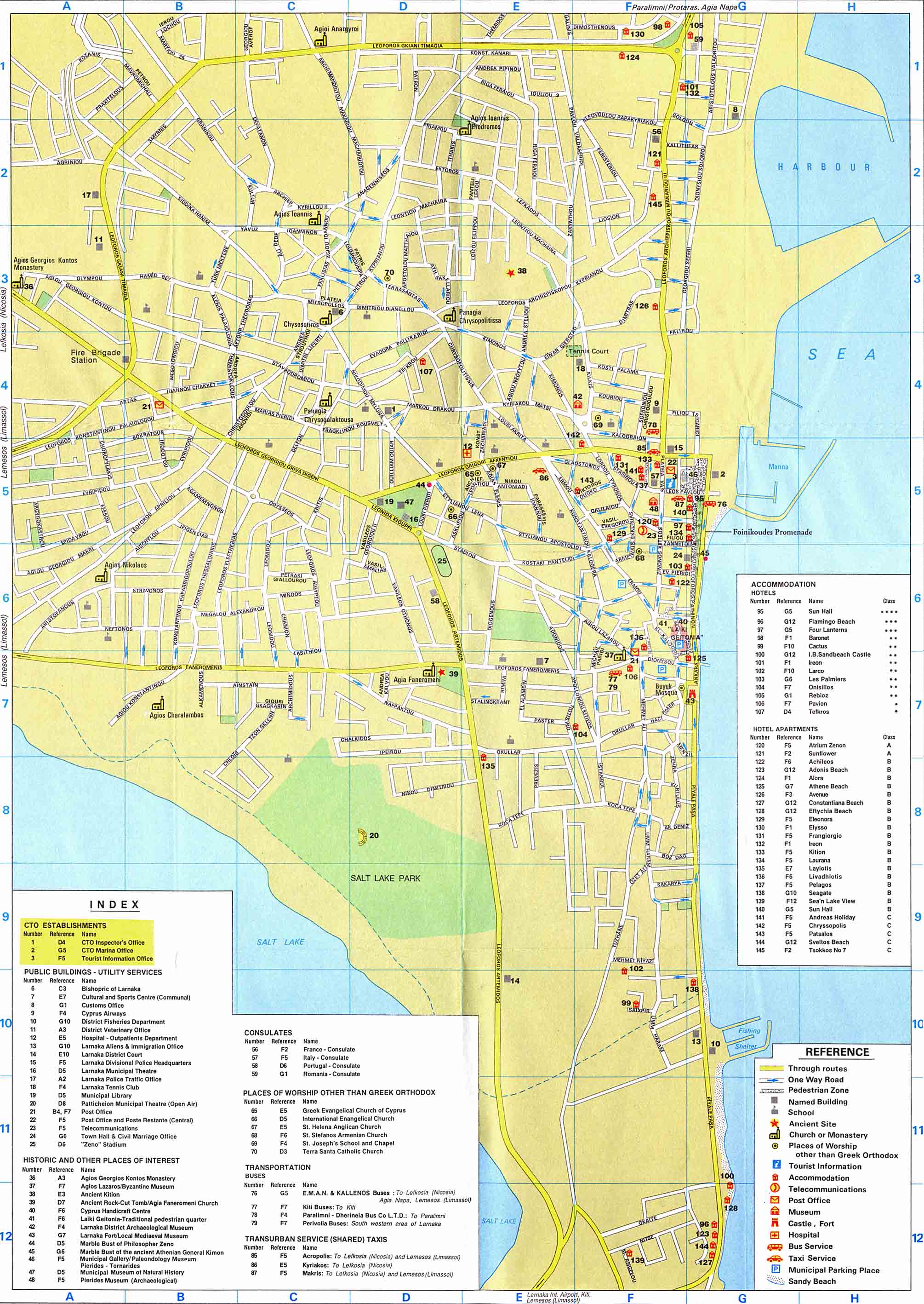 Larnaca Tourist Map - Larnaca Cyprus • mappery