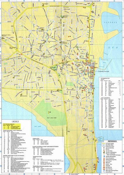 Larnaca Tourist Map