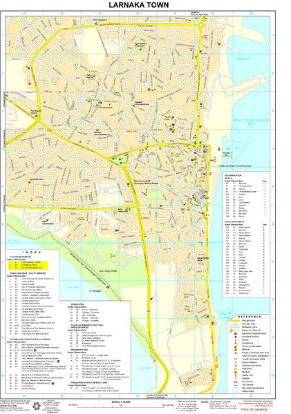 Larnaka Tourist Map