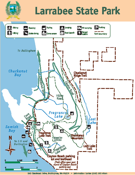 Larrabee State Park Trail Map Larrabee State Park Map - 245 Chuckanut Dr Bellingham Wa • Mappery
