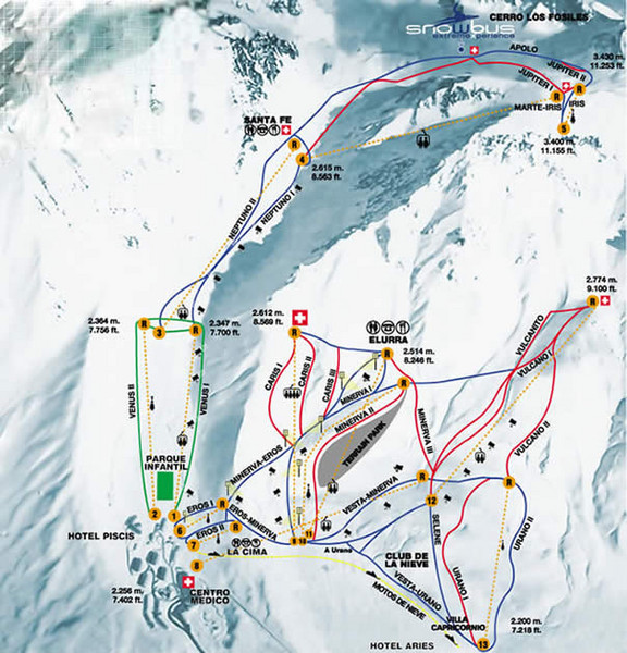 Las Lenas Ski Map