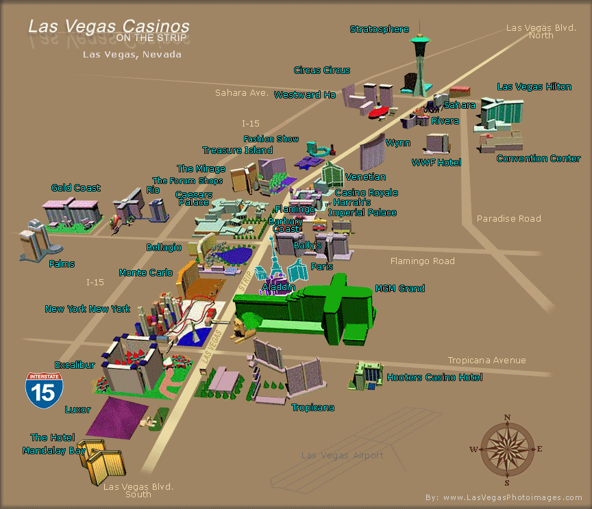 Map Of Las Vegas Strip Hotels