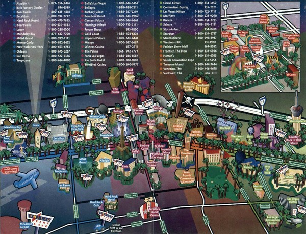 Las Vegas Strip Map