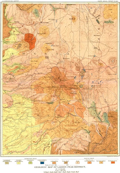Lassen Peak District Geological Map