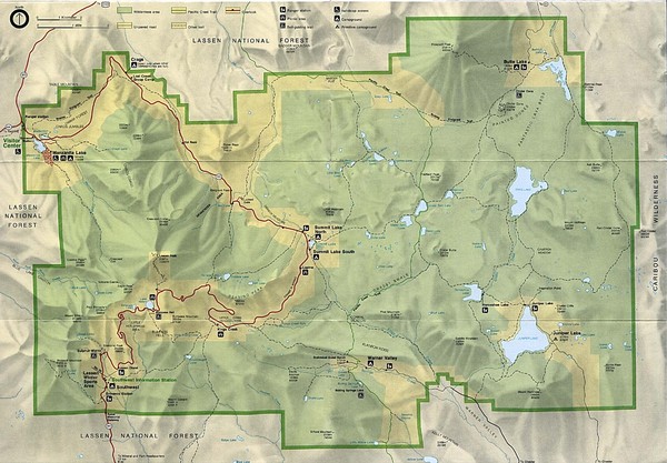 Lassen Volcanic National Park Map