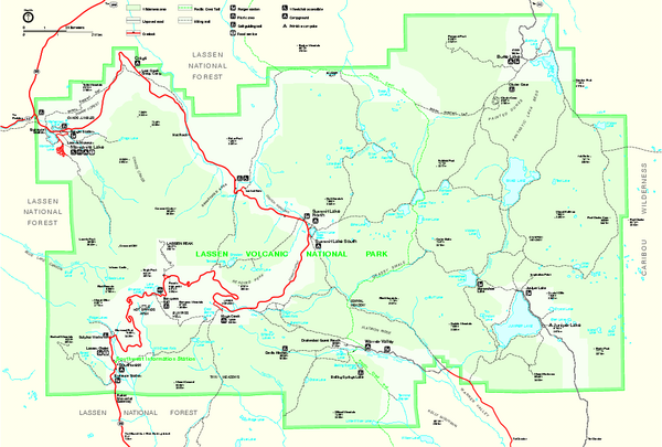 Lassen Volcanic National Park Official Park Map