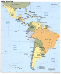 Latin America Map Latin America Map