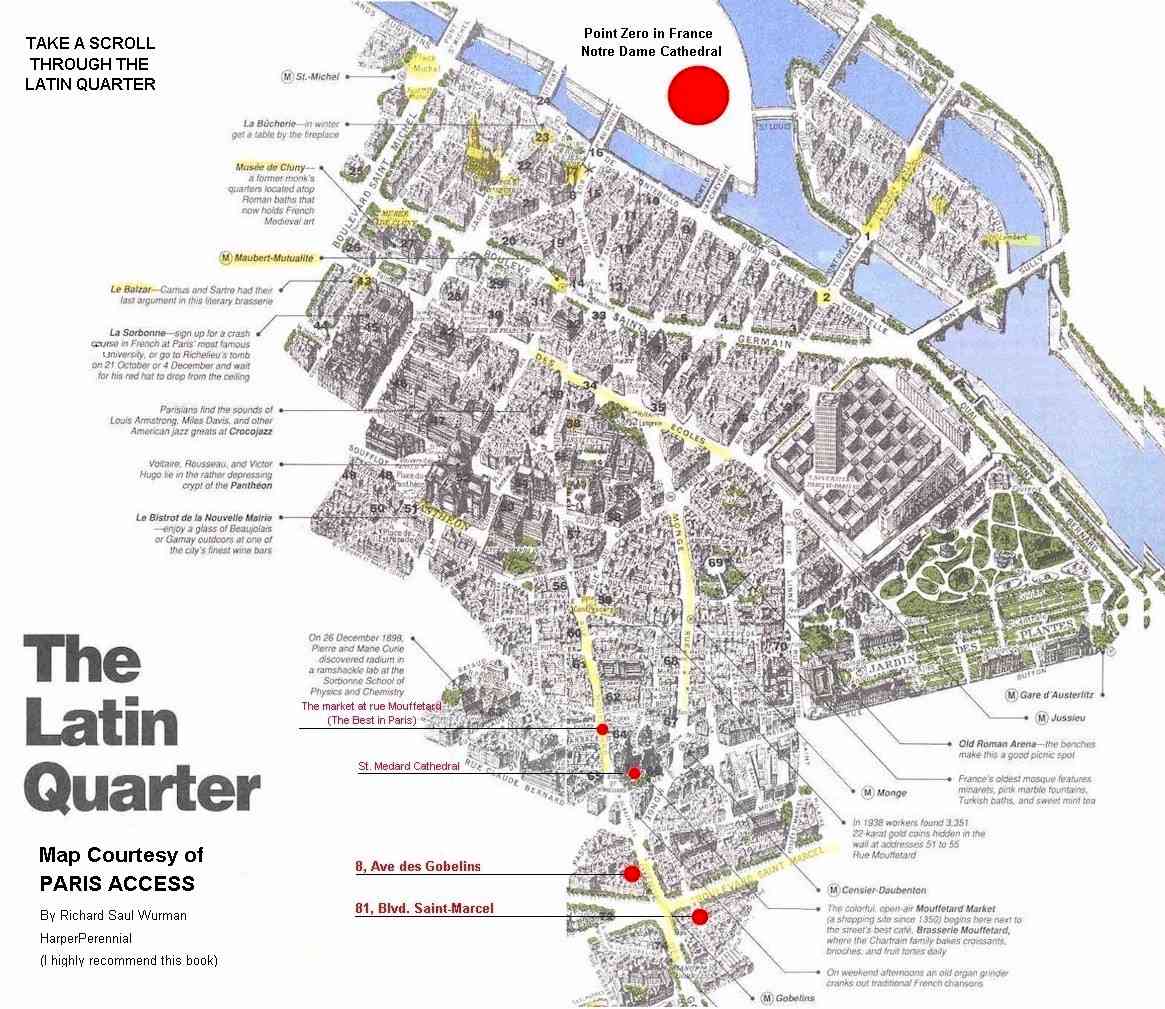 Latin Quarter Paris Map