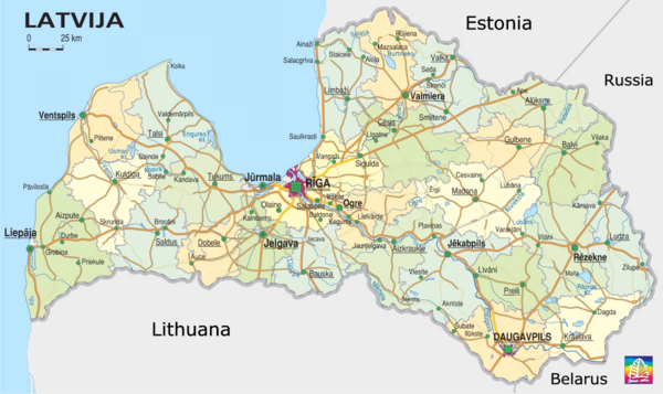 Latvia Map