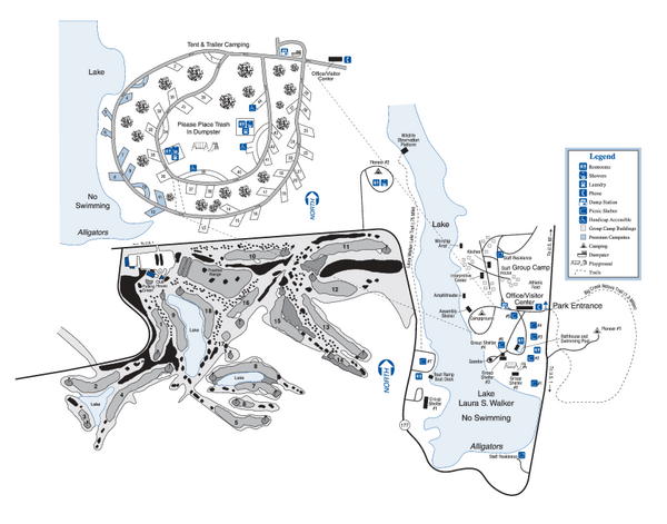 Laura S. Walker State Park Map