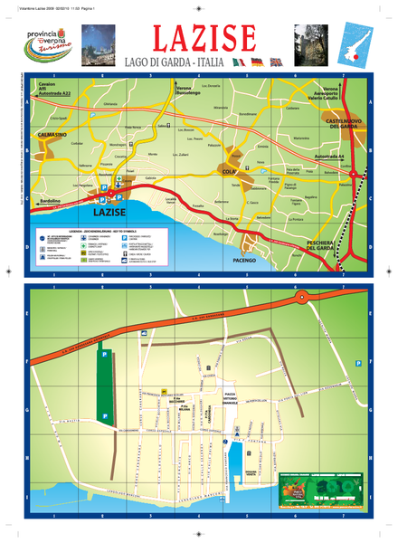 Lazise region and centro Map