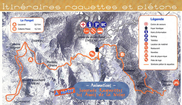 Le Fanget Ski Trail Map