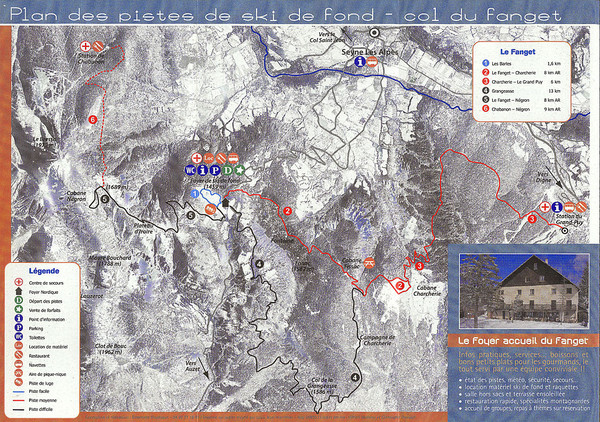 Le Fanget Ski Trail Map