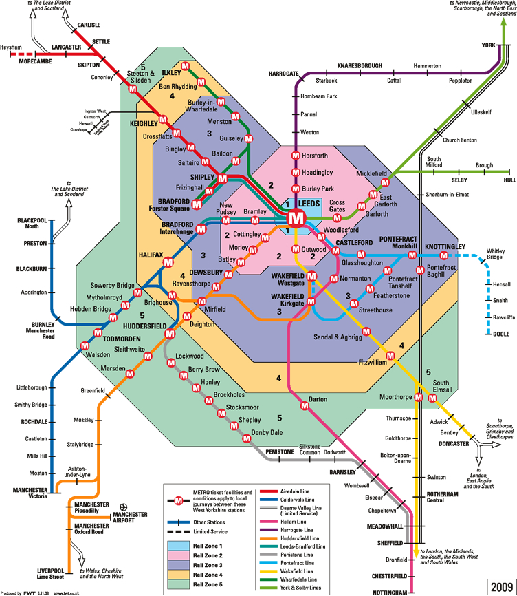 Leeds Metro Train Diagram Map Leeds England • mappery