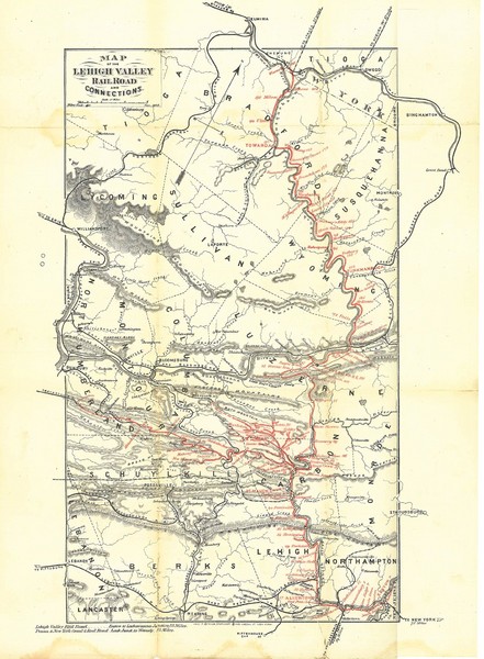 Lehigh Valley Railroad Historical Map