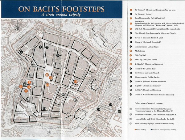 Leipzig Bach Tourist Map