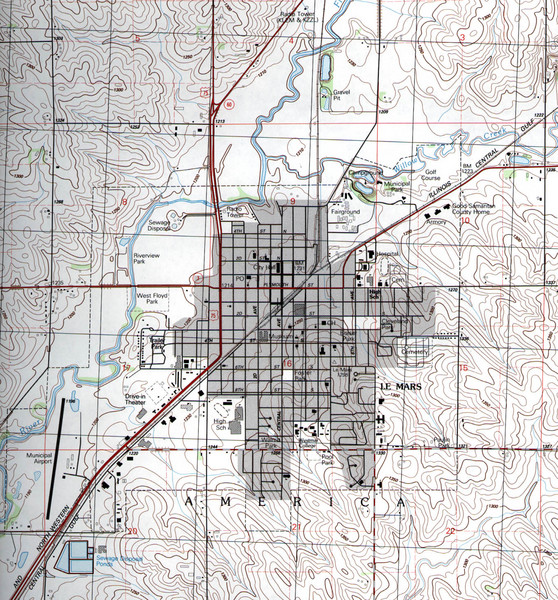Lemars Iowa Topo Map
