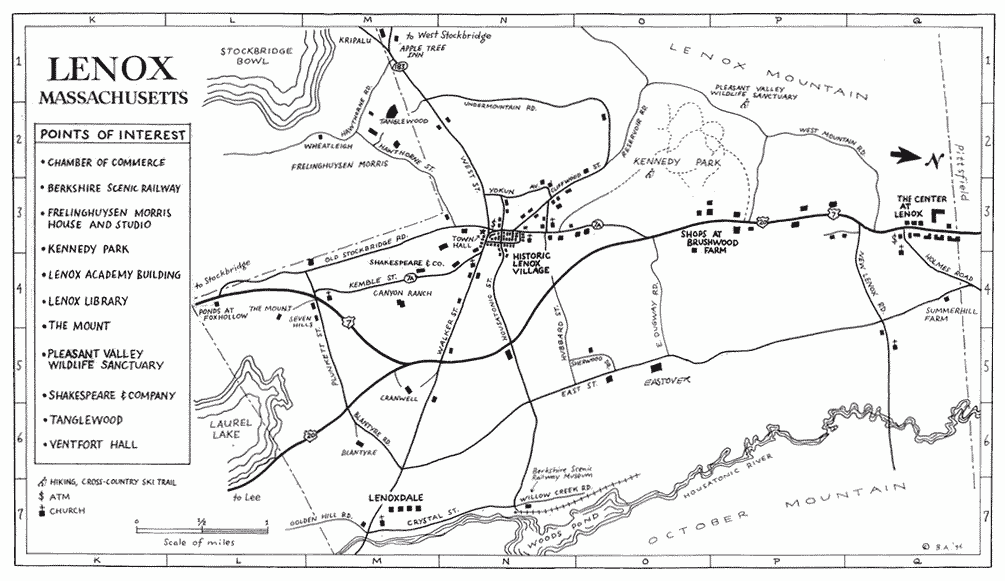 Lenox Town Map Lenox MA • mappery